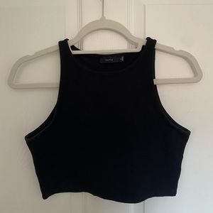 ARITZIA Talula Black Cropped Tank Top Size S